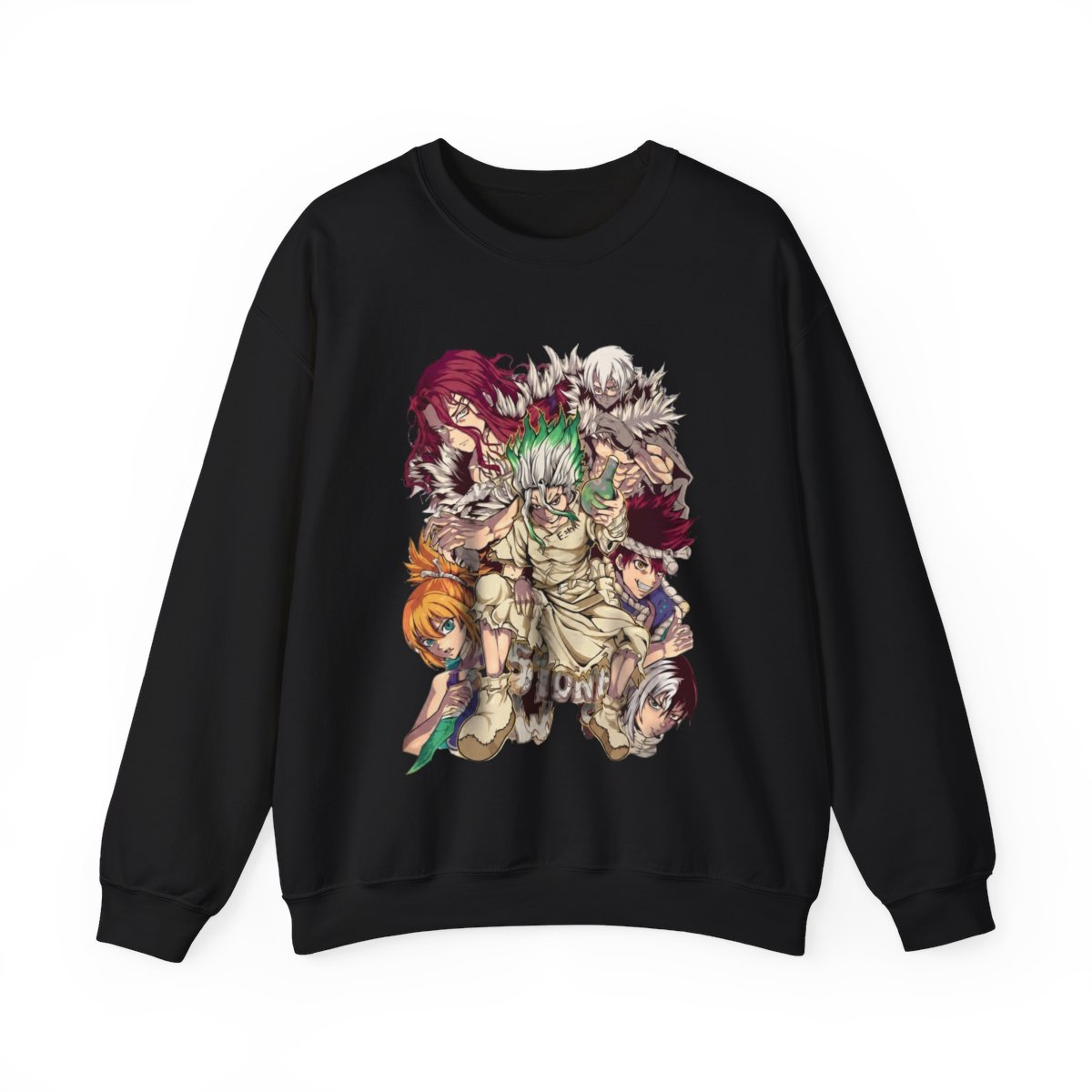 Dr Stone Hoodies, Anime Hoodies, Vintage Sweater - Artsholic - Fan Art Merch | Dr. Stone - alternate angle 3, merchandise